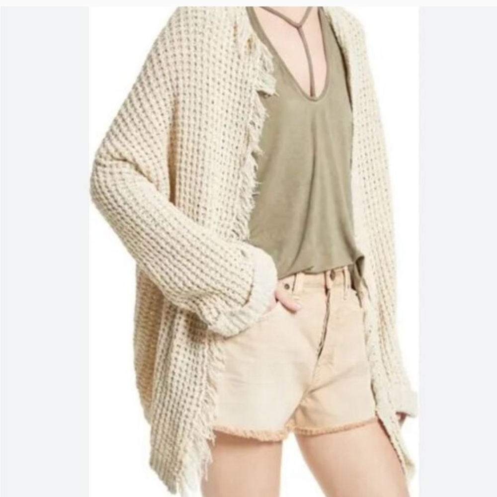 Free People I'll Be Around Cardigan In Ivory - Picture 4 of 10